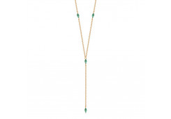 Золотое колье с изумрудом