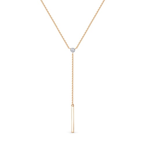 Золотое колье с бриллиантом