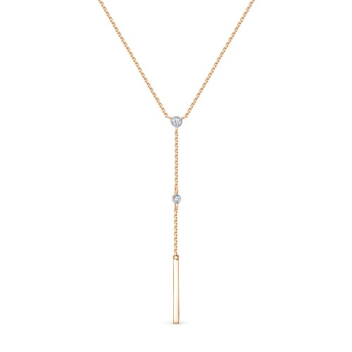 Золотое колье с бриллиантом