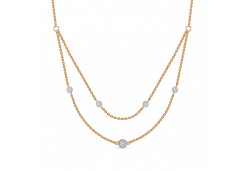 Золотое колье с бриллиантом