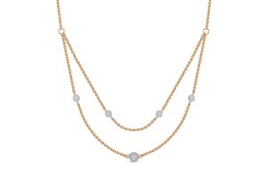 Золотое колье с бриллиантом