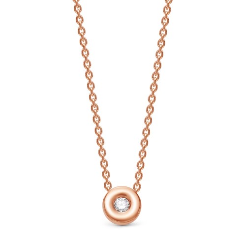 Золотое колье с бриллиантом