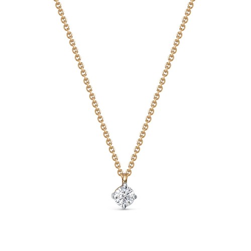 Золотое колье с бриллиантом