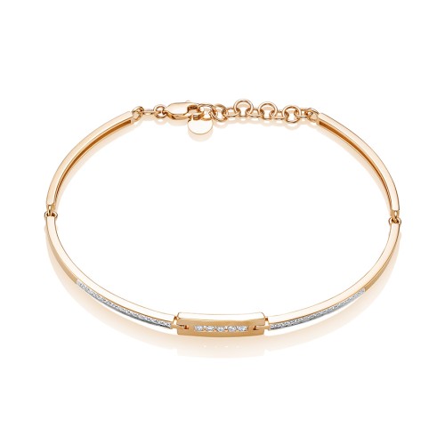 Золотой браслет с бриллиантом