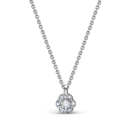 Колье из белого золота с бриллиантом