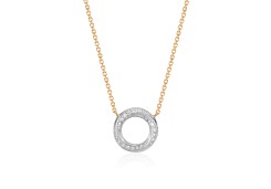 Золотое колье с бриллиантом