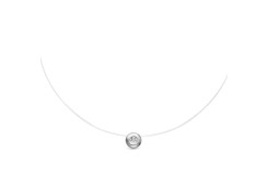 Подвеска на леске из белого золота с бриллиантом