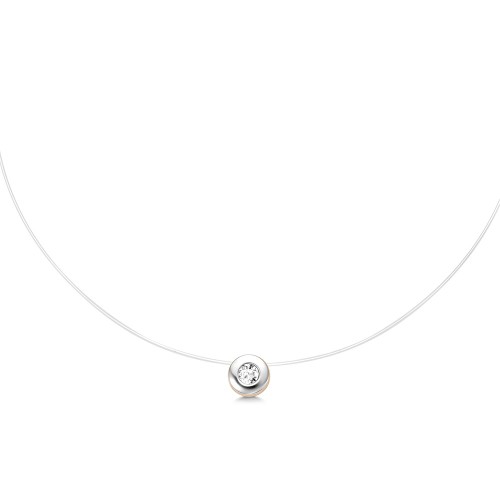 Подвеска на леске из золота с бриллиантом