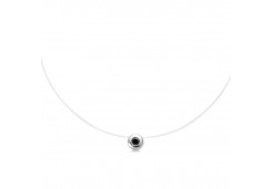 Подвеска на леске из белого золота с бриллиантом