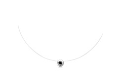 Подвеска на леске из белого золота с бриллиантом