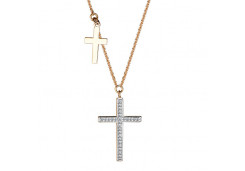 Золотое колье с бриллиантом