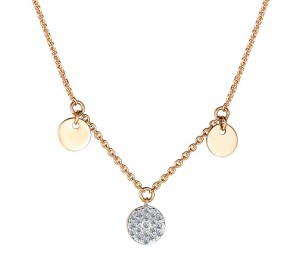 Золотое колье с бриллиантом