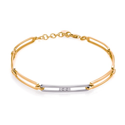 Золотой браслет с бриллиантом