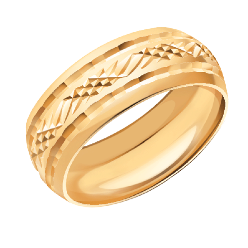 Золотое обручальное кольцо 