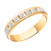 Золотое обручальное кольцо с фианитом