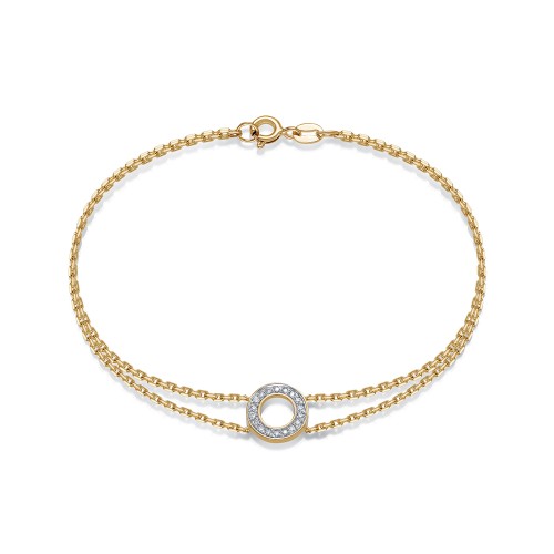 Золотой браслет с бриллиантом