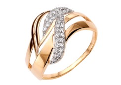 Золотое кольцо с фианитом