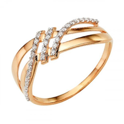 Золотое кольцо с фианитом