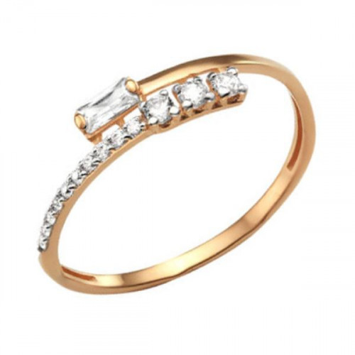 Золотое кольцо с фианитом