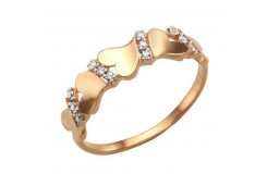 Золотое кольцо с фианитом