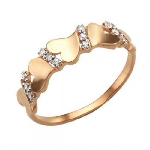 Золотое кольцо с фианитом