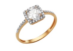 Золотое кольцо с фианитом