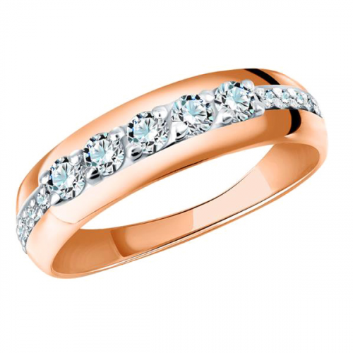 Золотое кольцо с фианитом