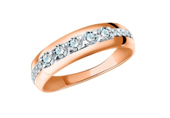 Золотое кольцо с фианитом