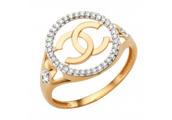 Золотое кольцо с фианитом