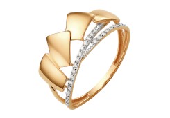 Золотое кольцо с фианитом