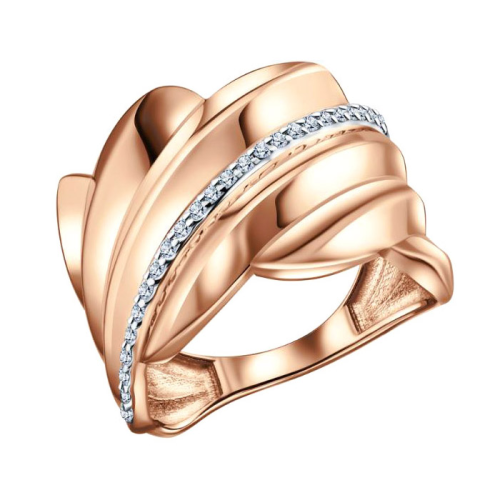 Золотое кольцо с фианитом