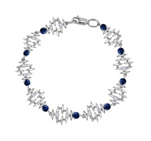 Серебряный браслет с фианитом