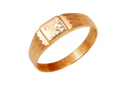 Печатка из золота с фианитом