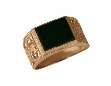 Печатка из золота с ониксом