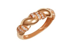 Золотое кольцо с фианитом