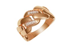 Золотое кольцо с фианитом