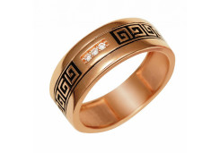 Золотое кольцо с эмалью