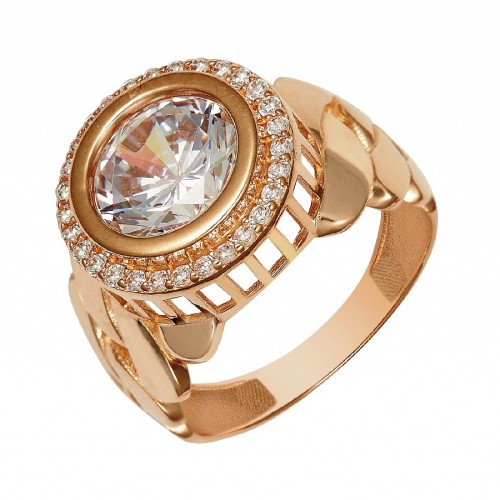 Золотое кольцо с фианитом