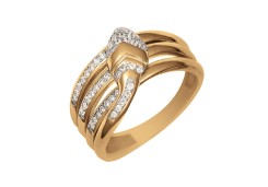 Золотое кольцо с фианитом