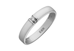 Кольцо из белого золота с бриллиантом