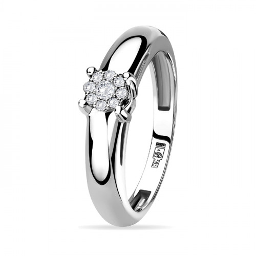 Кольцо из белого золота с бриллиантом