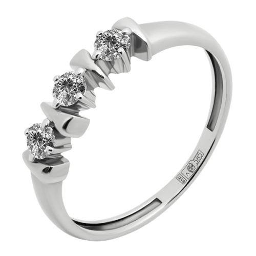 Кольцо из белого золота с бриллиантом