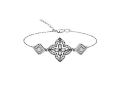 Серебряный браслет с фианитом