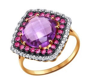 Золотое кольцо с аметистом