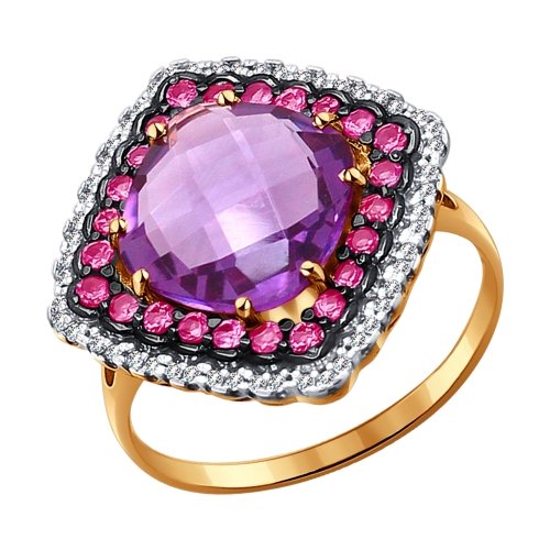 Золотое кольцо с аметистом