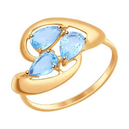 Золотое кольцо с топазом