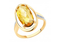 Золотое кольцо с цитрином