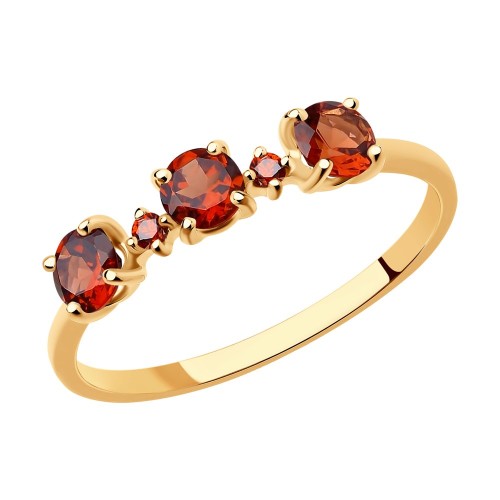 Золотое кольцо с гранатом