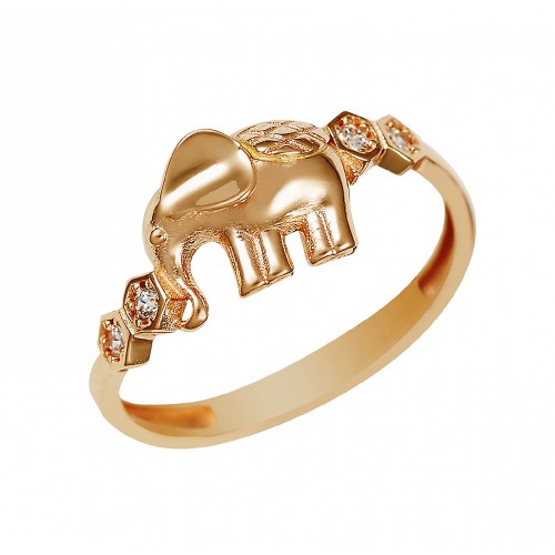 Золотое кольцо с фианитом