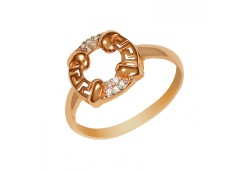 Золотое кольцо с фианитом